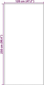 vidaXL Χαλάκι Εξώπορτας Μαύρο 120 x 250 cm 100% Πολυαμίδιο