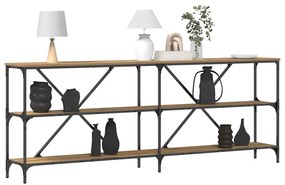 vidaXL Τραπέζι Κονσόλας με ράφι artisan δρυς 200 x 30 x 75 εκ.
