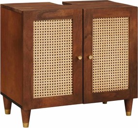 vidaXL Ντουλάπι νιπτήρα Καφέ 62 x 33 x 58 εκ. Επεξεργασμένο ξύλο