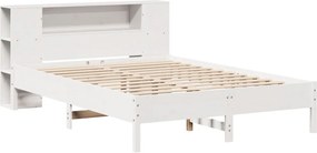 vidaXL Κρεβάτι Βιβλιοθήκη Χωρίς Στρώμα 120x200 εκ Μασίφ Ξύλο Πεύκο