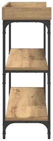 vidaXL Τραπέζι Κονσόλας με ράφι artisan δρυς 100 x 30 x 80 εκατοστά