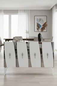 Stewehome Κονσόλα πολύχρηστο ντουλάπι ράφι για γωνιά καφέ και βάση τηλεόρασης 120x32x79 cm