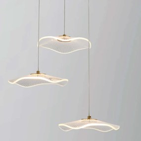 Φωτιστικό Οροφής Ninfea ZM34LEDP45BR 15W Led Φ43cm 210cm Brass Aca Metal