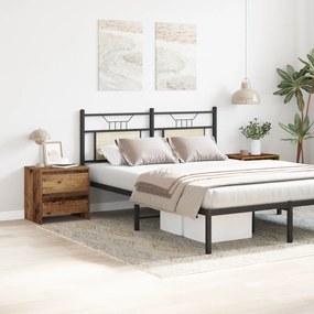 vidaXL Κομοδίνο 2 τεμ Παλιό Ξύλο 45x34x44,5 εκ Επεξεργασμένο Ξύλο