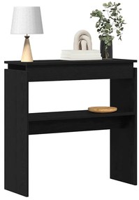vidaXL Τραπέζι κονσόλας Μαύρη δρυς 80 x 30 x 80 εκ. Επεξεργασμένο ξύλο