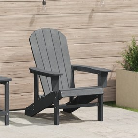 vidaXL Καρέκλα Adirondack  Ανοιχτό γκρι 74x82x91 cm HDPE