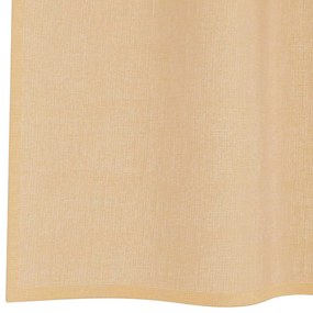 vidaXL Voile κουρτίνες με ροδέλες 2 τεμάχια Χρώμα Άμμου