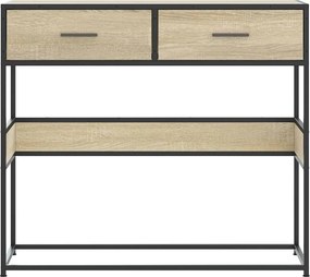 vidaXL Τραπέζι Κονσόλα Sonoma Δρυς 90x35x80 εκ. Επεξεργασμένο Ξύλο
