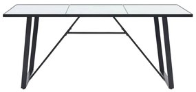 vidaXL Τραπεζαρία Λευκή 200 x 100 x 75 εκ. από Ψημένο Γυαλί