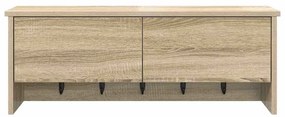 vidaXL Τοίχου Κρεμάστρα Sonoma Δρυς 80 x 20 x 30 cm Επεξεργασμένο ξύλο