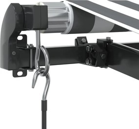 vidaXL Χειροκίνητη τέντα με ηλιακό LED 4 x 3,5 m