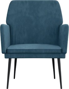 vidaXL Πολυθρόνα Μπλε 62 x 79x 79 εκ. Βελούδινη