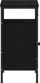 vidaXL Ντουλάπι Νιπτήρα Μπάνιου Μαύρο Δρυς 60x30x60 εκ. από Τεχνητό Ξύλο