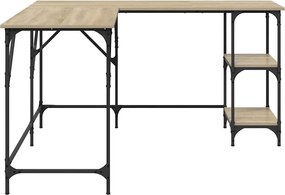 vidaXL Γραφείο Sonoma Δρυς 139 x 139 x 75 εκ. από Επεξεργασμένο Ξύλο