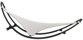 vidaXL Ξαπλώστρα Κουνιστή με Ροδάκια Κρεμ Ατσάλι &amp; Ύφασμα Textilene