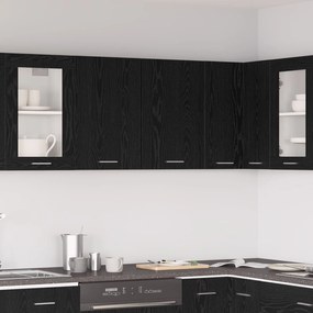 vidaXL Μαύρο Διπλό Ντουλάπι - 80x31x60 εκ - Κατασκευασμένο από Επεξεργασμένο Ξύλο
