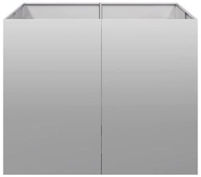 vidaXL Ζαρντινιέρα 100x100x80 εκ. από Γαλβανισμένο Ατσάλι