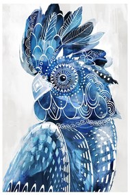 Πίνακας Σε Καμβά Blue Major 022078 80x120xH3,5cm White-Blue Κάθετοι Wood, Canvas