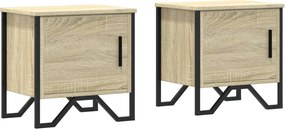 vidaXL Κομοδίνα 2 τεμ. Sonoma Δρυς 40 x 30 x 40 εκ. από Επεξ. Ξύλο