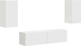 vidaXL Σετ επίπλου τηλεόρασης 4 pcs Λευκό Επεξεργασμένο ξύλο