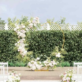 vidaXL Αψίδα Γάμου Χρυσό 195 x 35 x 211 εκ Ατσάλι