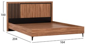 ΣΕΤ ΚΡΕΒΑΤΟΚΑΜΑΡΑΣ 4ΤΜΧ HARRY HM21115 ΜΕΛΑΜΙΝΗ ΣΕ ΦΥΣΙΚΟ ΞΥΛΟΥ &amp; ΜΑΥΡΟ ΧΡΩΜΑ