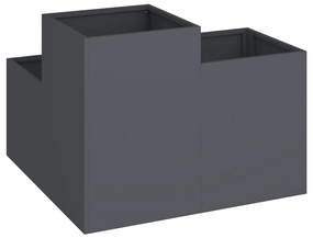 vidaXL Γλάστρα Κήπου Ανθρακί 80 x 80 x 60 εκ. Ατσάλι