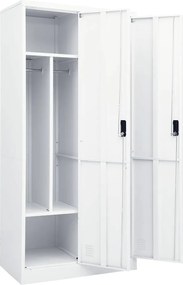 vidaXL Ντουλάπα Λευκή 80 x 50 x 180 εκ. από Χάλυβα