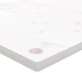 vidaXL Επιφάνεια Γραφείου Λευκή 110x55x2,5 εκ. από Μασίφ Ξύλο Πεύκου