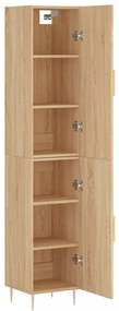 vidaXL Μπουφές Sonoma δρυς 34,5 x 34 x 180 εκ. από Επεξεργασμένο Ξύλο