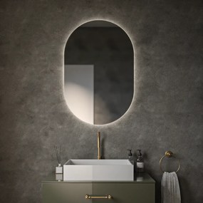 Semi Oval 60x90- Καθρέπτης μπάνιου Led - Με On/Off