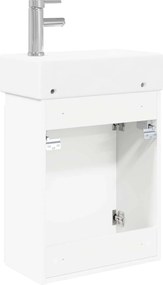 vidaXL Μονάδα μπάνιου με βρύση Λευκό 45,5 x 22,5 x 84 εκ