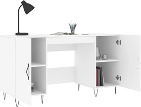 vidaXL Γραφείο Λευκό 140 x 50 x 75 εκ. από Επεξεργασμένο Ξύλο