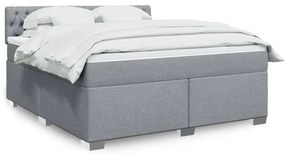 ΚΡΕΒΑΤΙ BOXSPRING ΜΕ ΣΤΡΩΜΑ ΑΝΟΙΧΤΟ ΓΚΡΙ 180X200 ΕΚ. ΥΦΑΣΜΑΤΙΝΟ 3288274