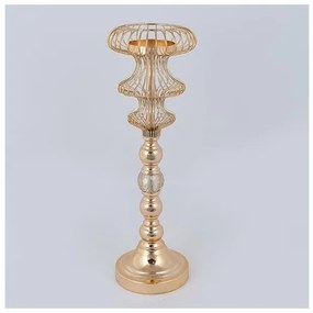 Κηροπήγιο Μεταλλικό Χρυσό 16x47cm 752-24082 Estheti 752-24082 Χρυσό