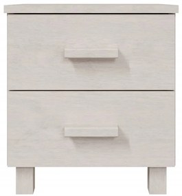 vidaXL Κομοδίνο HAMAR 2 Τεμ. Λευκά 40 x 35 x 44,5εκ. Μασίφ Ξύλο Πεύκου