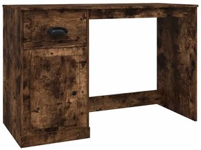 vidaXL Γραφείο με Συρτάρι Καπνιστή Δρυς 115x50x75 εκ. Επεξεργ. Ξύλο