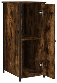 vidaXL Κομοδίνα 2 τεμ. Καπνιστή Δρυς 32x42x80 εκ. Επεξεργασμένο Ξύλο