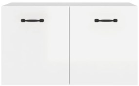 vidaXL Ντουλάπι Τοίχου Γυαλιστερό Λευκό 60x36,5x35 εκ. Επεξεργ. Ξύλο