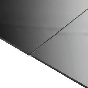 vidaXL Τραπέζι Κήπου Μαύρο 150 x 90 x 74 εκ. από Αλουμίνιο / Γυαλί