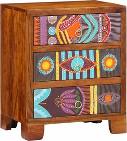 vidaXL Sideboard Πολύχρωμο 50x35x60 μασίφ ξύλο ακακίας