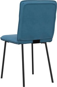vidaXL Καρέκλες Τραπεζαρίας 6 τεμ. Μπλε Βελούδινες
