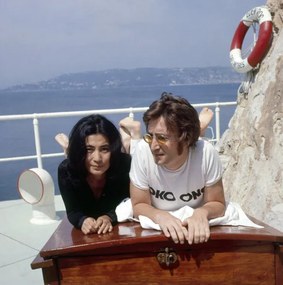 Φωτογραφία John Lennon and Yoko Ono at the Hotel du Cap Eden Roc, Antibes, 1970