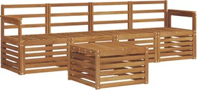 vidaXL Σετ Καναπέ 5 pcs Φυσικό Στερεό Ξύλο Ακακίας