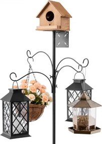 VEVOR 2370mm Bird Feeding Station 4 Hook Wild Bird Feeder Stand Pole