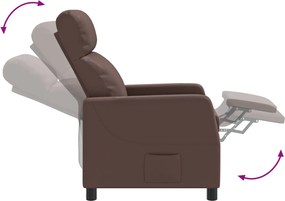 vidaXL Κάθισμα μασάζ Καφέ Τεχνητό Δέρμα