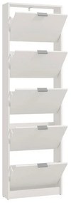 Παπουτσοθήκη Base 15 Λευκό 58x18x191,5 εκ. 58x18x191.5 εκ.