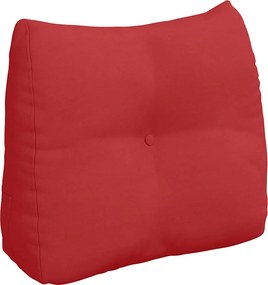 vidaXL Μαξιλάρι Πλάτης Κόκκινο 60 x 24 x 50 εκ ύφασμα