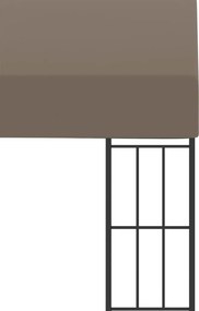 vidaXL Κιόσκι Επιτοίχιο Taupe 3 x 3 μ. Υφασμάτινο