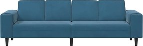 vidaXL Καναπές σαλονιού Μπλε 250 x 77 x 76 εκ.